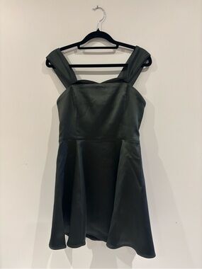 Women's Charcoal Gray Fit & Flare Dress